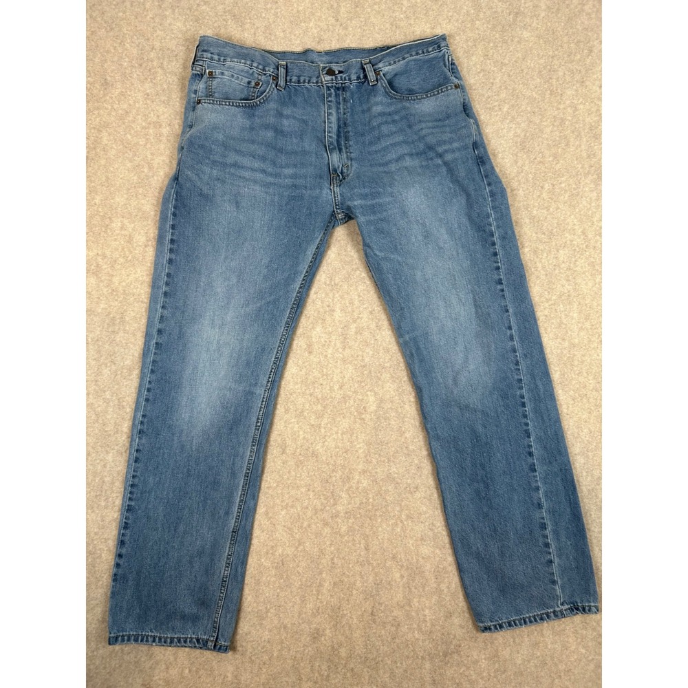 Levi's 505 Regular Fit Jeans Mens 38x32 Blue Excellent Straight Leg Denim
